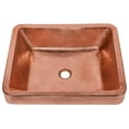thumbnail image 4 of Premier Copper Products 19-in Rectangle Skirted Vessel Hammered Copper Sink in Polished Copper, 4 of 5