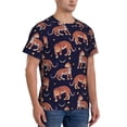 thumbnail image 4 of Yiaed Leopard Print Print Mens Short Sleeve Tight Fit T-Shirt, Crewneck Casual Tee-XX-Large, 4 of 5