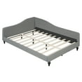 thumbnail image 6 of Full Bed Frame, Double Bed Frame,Full Size L-Shaped Linen Daybed, with Solid Wood Legs, Gray(OLD SKU: SF000146AAE), 6 of 11