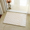 thumbnail image 4 of Alfombra De Franela Para Piso Interior Alfombra De Dormitorio Con Estampado Geoméico 40x60cm Beige Baoblaze Alfombrilla de baño Alfombrilla de baño, 4 of 7