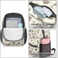 thumbnail image 4 of Light Beige Dinosaurs Landscapes Pattern 17" Waterproof Oxford School Backpacks for Teens, S-Shape Padded Straps, for School, Travel, Hiking, Camping, 4 of 5