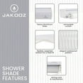 thumbnail image 5 of Jakooz Waterproof Rollup Bathroom Curtain Heavy Duty Shower Curtain for Bathtubs, White Stripe, 5 of 7