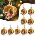 thumbnail image 3 of Decoración de árbol de Navidad, adorno colgante de perro salchicha, espejo retrovisor acrílico para coche, colgante decorativo, adornos de Navidad, 3 of 4