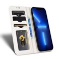 thumbnail image 6 of SaniMore for iPhone 14 Pro Max 6.7" Magnetic Flip Wallet Case, Soft TPU Internal Case with Card Slot & Multi-Angle Kickstand Shockproof Protective Case for Men Ladies, White, 6 of 7
