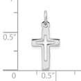 thumbnail image 3 of Sterling Silver Rhodium-Plated Cross Pendant (20.2 X 9.47) Made In United States qc7213, 3 of 3