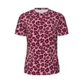 thumbnail image 5 of Wukai Rose Leopard Print Print Men's Short-Sleeved Mesh T-Shirt,Quick-Dry Short Sleeve Workout T-Shirt-5X-Large, 5 of 8