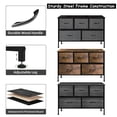 thumbnail image 3 of Dresser for Bedroom with 5 Drawers,Wide Chest of Drawes,Storage Drawer Organizer,Fabric Dresser for Living Room,Closet,Hallway,Nursery, 3 of 5