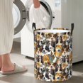 thumbnail image 5 of Naloa Cute Dog Large Laundry Basket Waterproof Round Collapsible Storage bin with Handles for Hamper Kids Room,Toy StorageMedium, 5 of 6