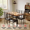 thumbnail image 4 of GloryStar Small Space 5-Piece Dining Set, Square Table and Four Chair Set for Kitchen or Breakfast Area, 4 of 7