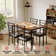 thumbnail image 4 of Yeshouse Juego de mesa y sillas de comedor de 5 piezas para espacios pequeños, moderno juego de comedor interior para 4 personas, mesa cuadrada para comedor, desayuno, 4 of 7