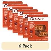 (6 pack) Quest Crispy Protein Bar, 15g Protein, Chocolate Caramel Pecan Flavored, Gluten Free, 4 Count