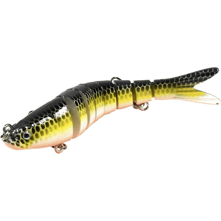 HQRP 3.9 inch Fishing Lure 0.4oz Freshwater Saltwater Lakes Fish Bait Jointed Multi-Section Slow Sinking Glide