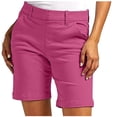 thumbnail image 1 of zbxnLI Bermuda pour Femmes Été Décontracté Taille Haute Jambe Droite Extérieur Randonnée Voyage Shorts avec Poches, 1 of 7
