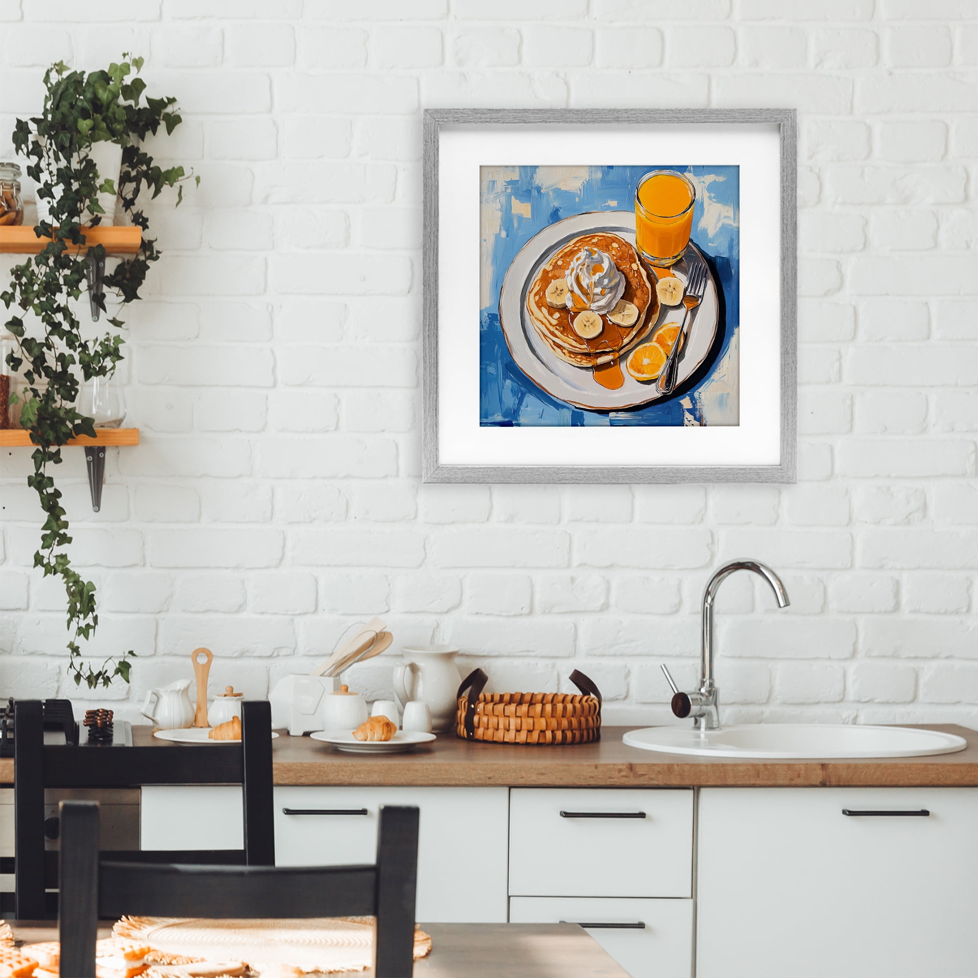 Stupell Industries Banana Bliss Sunshine Gray Framed Print Under Glass, design by Tina LeCour