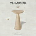 thumbnail image 7 of COZAYH Small Pedestal End Table Round Farmhouse Martini Table Wood Plant Stand Rustic Drink Table for Small Space Living Room, Natural Wood, 7 of 7