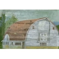 thumbnail image 2 of Stellar Design Studio 32x23 Black Ornate Wood Framed with Double Matting Museum Art Print Titled - Country Barn II, 2 of 4