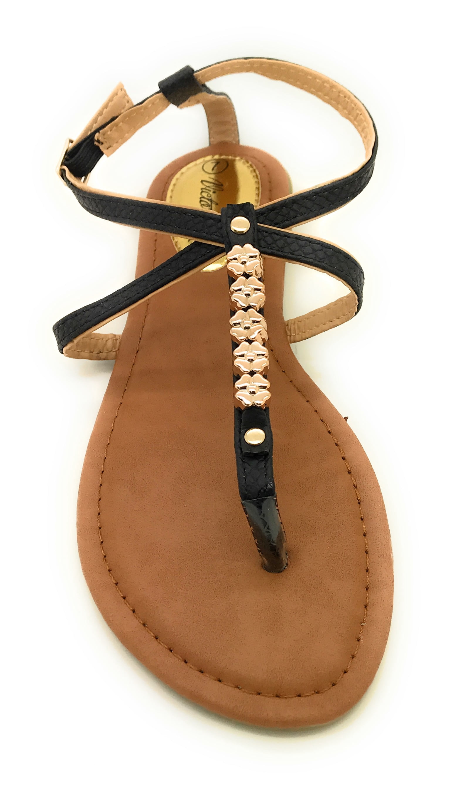 Victoria K. Women's Embellished T-Strap Sandal