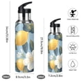 thumbnail image 2 of Yayeee 33oz Insulated Water Bottle Double Wall Stainless Steel with Flip Straw Lid, Lemon Pattern, 2 of 7