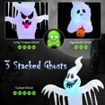 thumbnail image 6 of Gymax 10 FT Halloween Inflatable Stacked Ghost Holiday Decor w/ Colorful Flashing Lights, 6 of 10