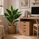 thumbnail image 5 of Artificial Plants Cuttings 14 Leaves Evergreens Small Potted Plants Ornament Home Decoration Artificial Green Plants And Flowers, 5 of 6