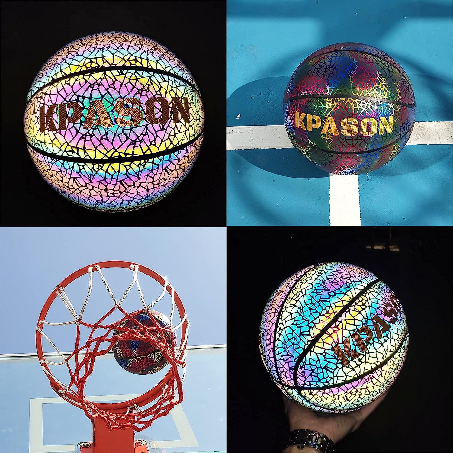 KPASON Basketball, Holographic Basketball Size 5 (27.5