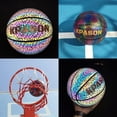 thumbnail image 3 of MILA CHIC Basketball, Holographic Glowing Basketball with Pump, Indoor Outdoor Multicolor Size 7 (29.5") Basketball for Men, Women, Boys, Girls Gift, 3 of 7