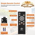 thumbnail image 5 of Parrot Uncle 20-Inch Modern Ceiling Fan with Light and Remote, Gold, 5 of 13