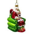 thumbnail image 5 of Old World Style Santa in a Green Chair Glass Ornament, Vintage Christmas Tree Decor, 5 of 6