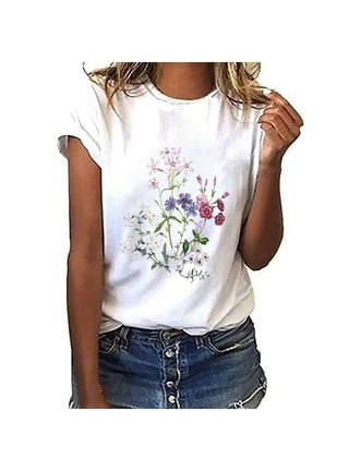 Women Boho Flower T Shirt Vintage Floral Graphic Shirt Botanical Tee  Wildflowers Shirts Garden Lover Top : : Clothing, Shoes &  Accessories