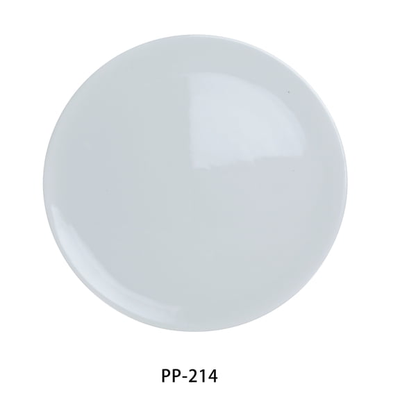 Yanco PP-214 Porcelain Flat Pizza Plate, Super White - 14 in. - Pack of 12
