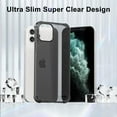 thumbnail image 3 of for iPhone 11 Pro Max Case Clear, Transparent Thin Slim Flexible TPU Cute Cover Aesthetic Design, Soft Silicone Rubber for Women Girl, Non-Yellowing Protective Airbag Gel Bumper, Clear Black, 3 of 14