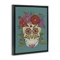 thumbnail image 4 of Stupell Industries Floral Sugar Skull Holiday Painting Black Floater Framed Art Print Wall Art, 25 x 31, 4 of 10