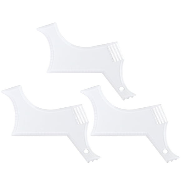 Juego de 3 moldeadores de bigotes, regla para moldear barba, plantilla para cortar barba, regla transparente para recortar bigote.