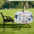 thumbnail image 7 of Coolnut 60" Sea Starfish Round Tablecloth, Waterproof Spillproof Polyester Fabric Table Cover with Zipper Umbrella Hole for Outdoor Patio Garden Dining Party, 7 of 7