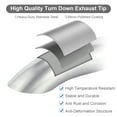 thumbnail image 3 of Turn Down Exhaust Tip 3" Inlet 12" Overall Length Stainless Steel Polished Tailpipe Tip Bolt On Diesel, 3 of 8
