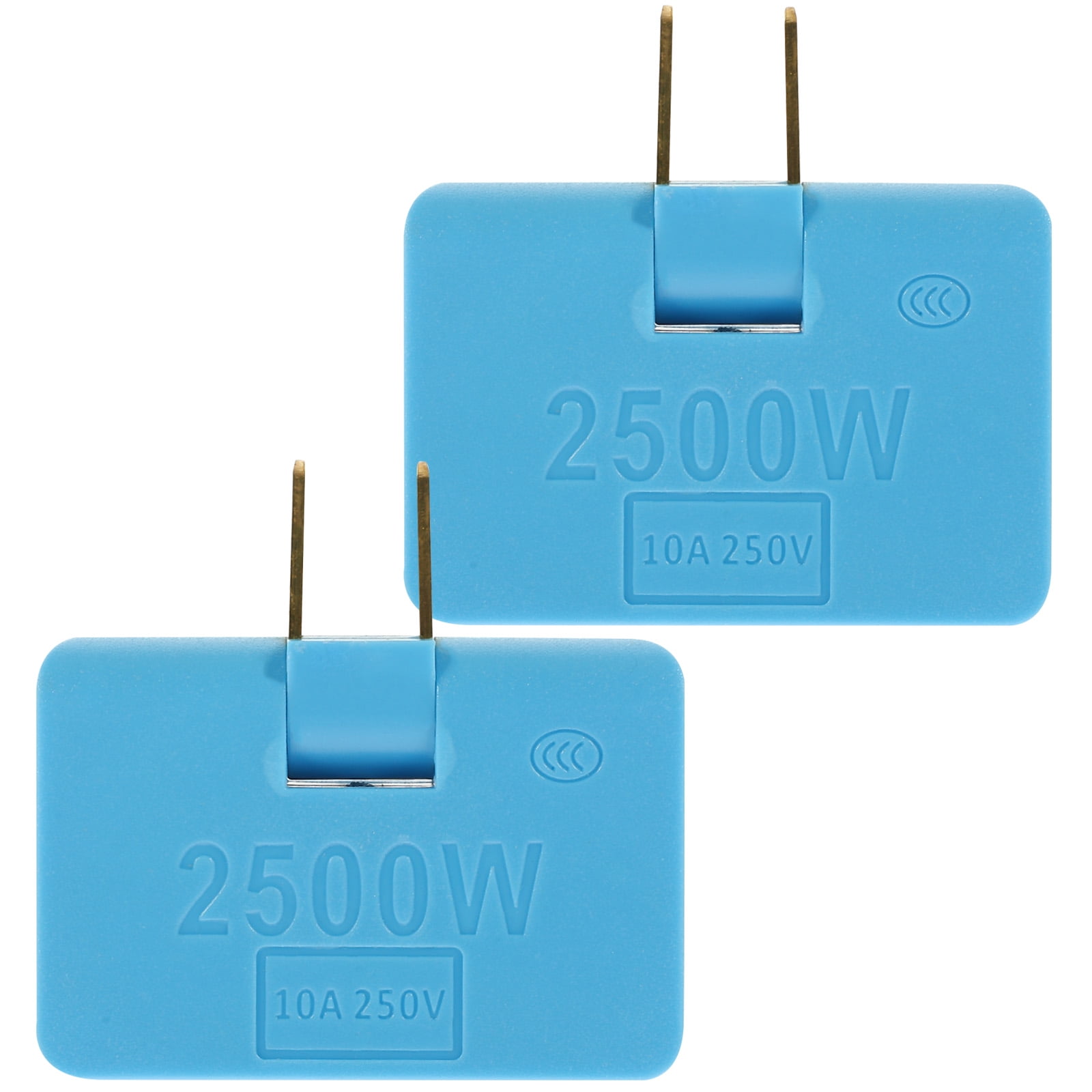 2pcs Flat Outlet Adapter 2prong Outlet Multiplier Electrical Multi