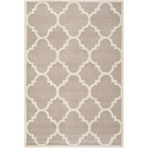 SAFAVIEH Cambridge Justine Geometric Quatrefoil Wool Area Rug, Beige/Ivory, 5' x 8'