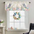 thumbnail image 3 of Valance Curtains for Kitchen Windows Easter Colorful Egg Spring Flower Rod Pocket Valance Farm Bunny Pastoral Plant Short Window Curtain Topper for Bedroom Living Room Bathroom 42x12in,1&nbsp;Panel, 3 of 9