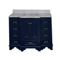 thumbnail image 2 of Nantucket 48" Bathroom Vanity with Royal Blue Cabinet and Carrara Marble Top, 2 of 6