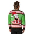 thumbnail image 2 of SpongeBob SquarePants Men's Santa Patrick Star Ugly Sweater Button-Up Knit Cardigan, 2 of 7