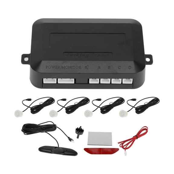 Unique Bargains Car Reverse Backup Radar System Reverse Parking Sensors 4 Parking Sensors