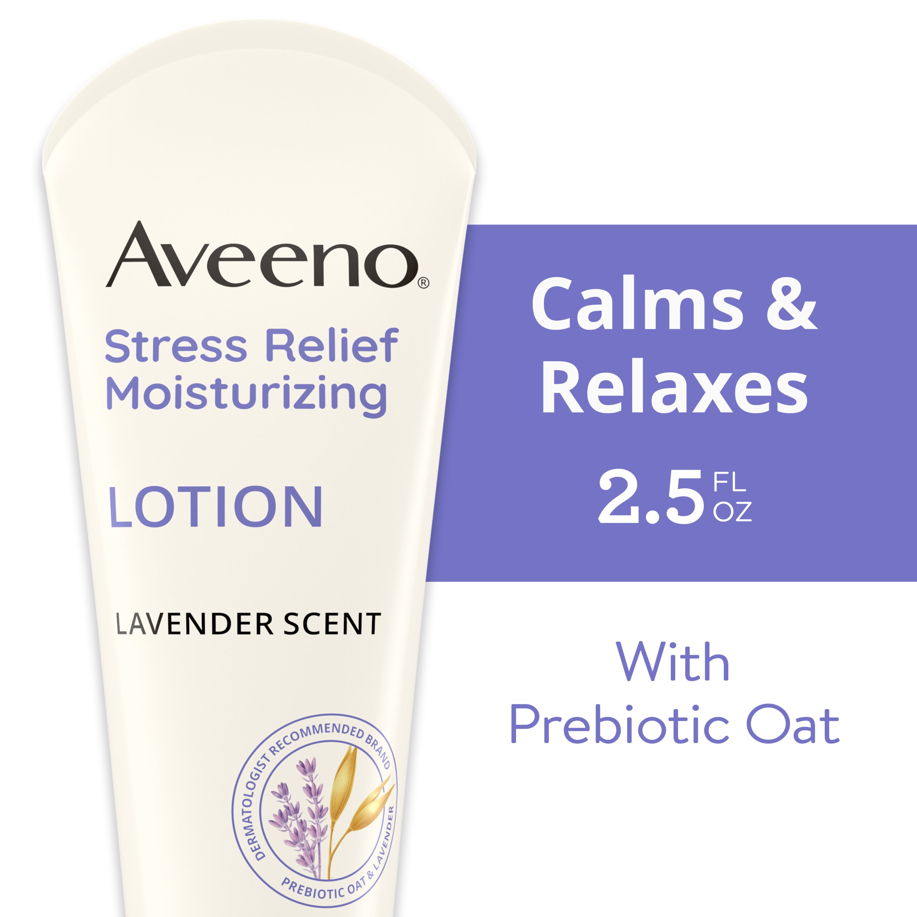 Aveeno Stress Relief Moisturizing Lotion, Lavender Scent, 2.5 fl. oz