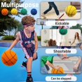 thumbnail image 5 of Silent Basketball Size 7 | Silent Toy Ball for Kids and Adults | Indoor High Elastic Foam Basketball Dribbling | Silent Basketball Toy Basketball Training Accessories（Orange wireframe）, 5 of 7