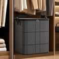 thumbnail image 6 of Large Zippered Storage Bin 50*60*70cm for Moving Quilts Bedding Clothes Heavy Duty Non Woven Fabric Organizer with Reinforced Handles Fits Under Bed Closet Storage Unit, 6 of 8