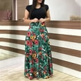 thumbnail image 2 of PATLOLLAV Summer Dresses Womens Short Sleeve Floral Boho Print Long Dress Ladies Casual Dress, 2 of 5