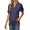 Navy, variant on SIEANE Women's Casual V Neck T-Shirts Loose Puff Short-Sleeve Tops Tunic Blouse