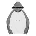 thumbnail image 4 of Oversized Sweatshirt for Women, Casual Women's Fashion Solid Long Sleeve Hooded Pocket Tops Sweatshirts, Gray L, 4 of 5