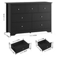 thumbnail image 4 of Homfa 7 Drawer Double Dresser, 47.2"W Contemporary Wood Chest of Drawer Storage Cabinet for Bedroom Living Room, Black, 4 of 5