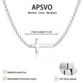 thumbnail image 4 of APSVO 925 Silver Plated Cross Necklaces for Women Pendant Chain Catholic Religious Christian Stuff Accessories Birthday Christmas Jewelry Gifts Teen Girls Stocking Stuffers Kids Age, 4 of 6