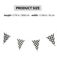 thumbnail image 4 of CNKOO Black and White Banner Checkered Flag Hanging Banner Racing Party Decorations 30 Meter, 4 of 7